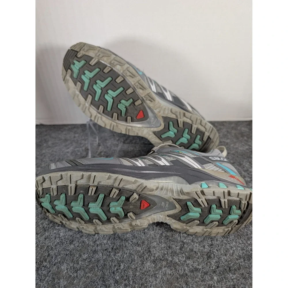Salomon XA Pro 3D Trail Running Shoes Grey Blue Mens 9 356811 Hiking Sneakers